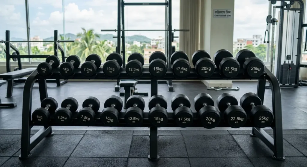 how to clean rubber dumbbells