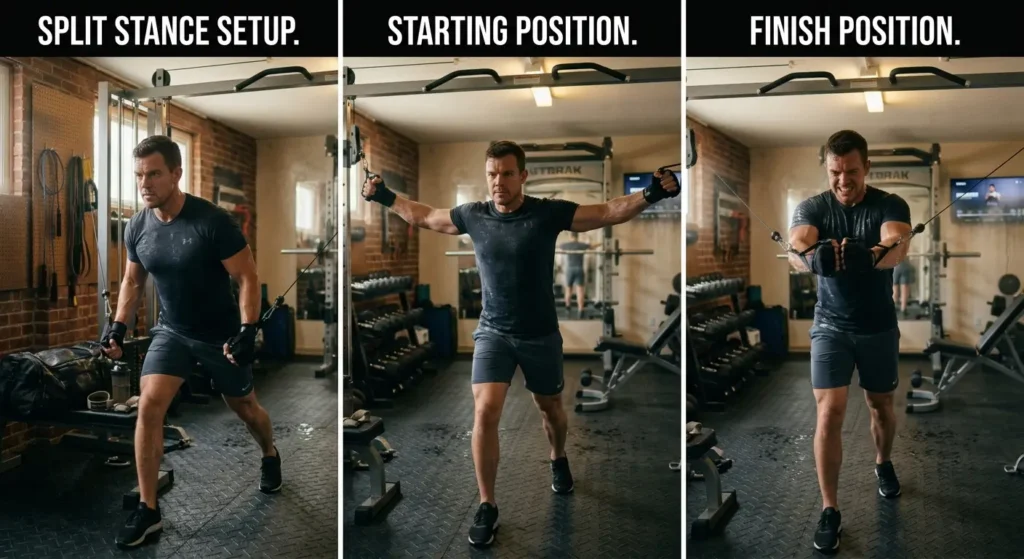 Cable Chest Press How to Do It